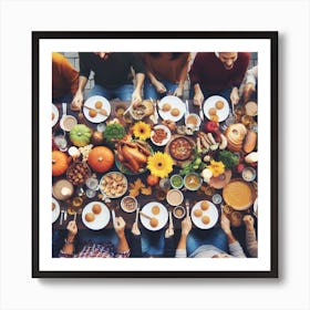 Thanksgiving Dinner 6 Art Print