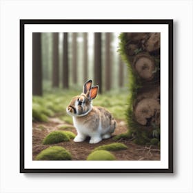 Rabbit In The Forest 13 Art Print