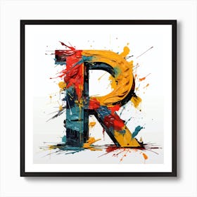 Letter R 1 Art Print