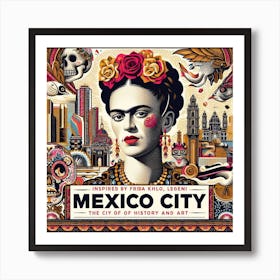 Mexico City Travel Poster 2 Art Print