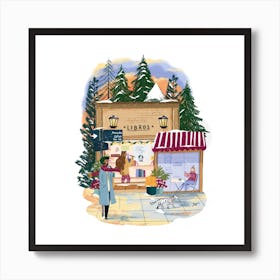 Christmas At The Shop 1 Art Print