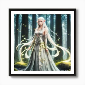 Elf In The Forest Art Print