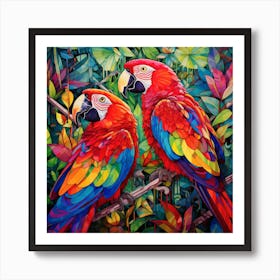 Two Parrots 2 Art Print