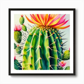 Cactus Flower Art Print