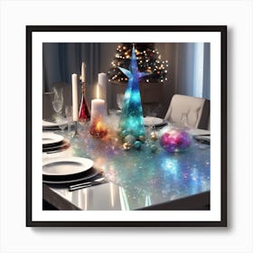 Christmas Table Setting 48 Art Print