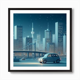 Car In The City Art Print