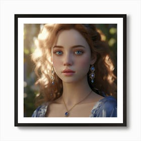 Portrait Of A Young Woman Art Print