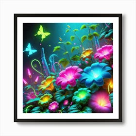 Flowers In The Dark Art Print