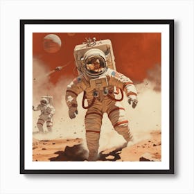 Professorhead Mars Landing Chinese Astronaut First To Land On M C0e4daf4 C929 4200 B4d3 6b8989dd1442 Art Print