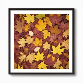 Autumn Leaves Background 1 Art Print