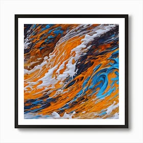 Foam Abstract Painting 1 Art Print