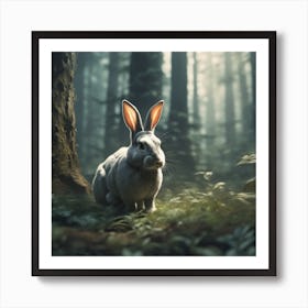 Rabbit In The Forest 45 Art Print