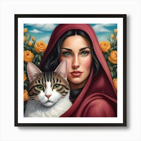 Cat Woman 9 Art Print