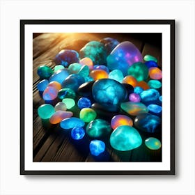 Glow In The Dark Rocks 3 Art Print