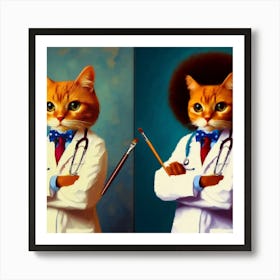 Doctor Cat 7 Art Print