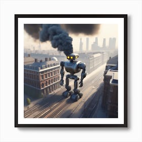 Robot On A Train Art Print