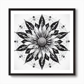 Mandala Flower Art Print