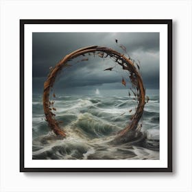 Land-Art, Stormy Sea 1 Art Print