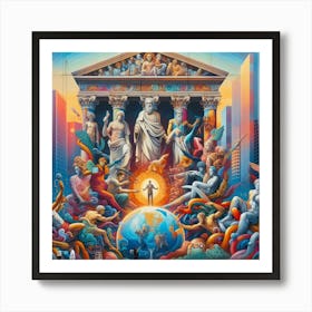 Gods And Angels Art Print