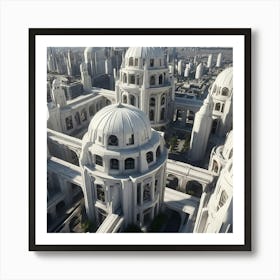 Future Gothic Architecture City Art Print Art Print