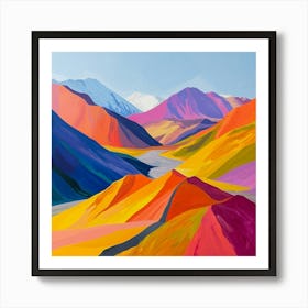 Colourful Abstract Denali National Park Usa 1 Art Print