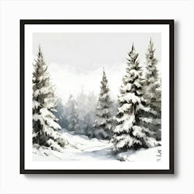 Snowy Forest 2 Art Print