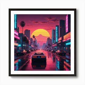 Neon City 10 Art Print