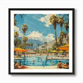 Palm Springs Pool 1 Art Print