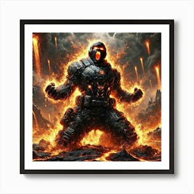 Ronan Ashheart Volcanic Rage Art Print