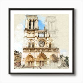 Notre Dame Cathedral Art Print