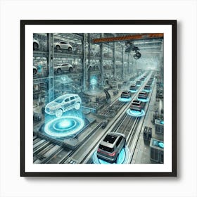 Futuristic Suv Factory Interior Art Print