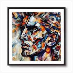 Abstract Of A Man'S Head Art Print