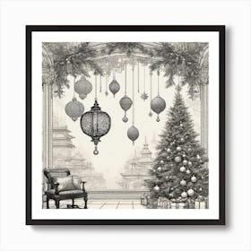 Christmas Room 1 Art Print