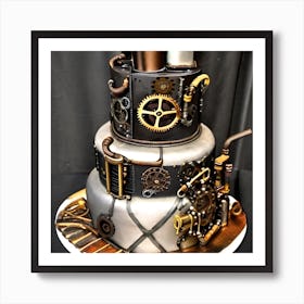 Steampunk Cake Art Print