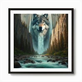 Wolf In The Waterfall 3 Poster