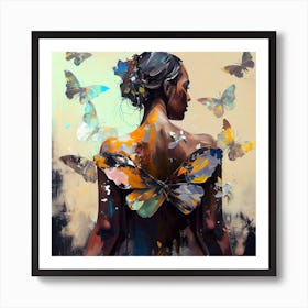 Powerful Butterfly Woman Body  #6 Art Print