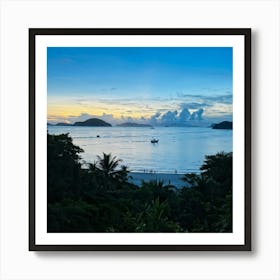 Ocean Cape Holiday Siam Beautiful Shore Point Paradise Turquoise Peaceful Sunset Grass M (20) Art Print