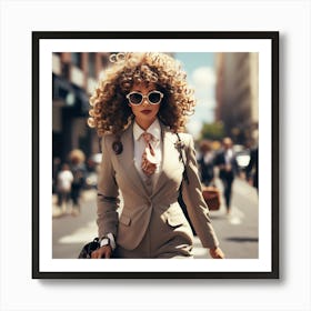 Woman In Business Suit Art Print