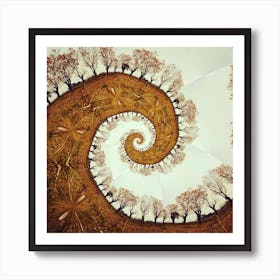 A tree - spiral - nature - photo montage Art Print