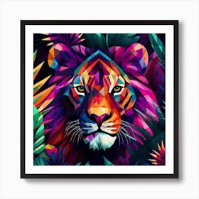 Colorful Tiger Art Print