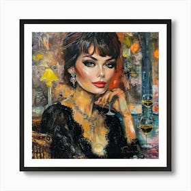 French Glamour 1960's French Chic Series 4 Art Print