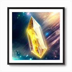 Golden Crystal Art Print