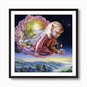 Fairy In A Flower Art Print