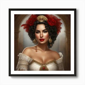 Mexican Beauty Portrait 3 Art Print