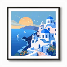 Oia Island Greece 3 Art Print