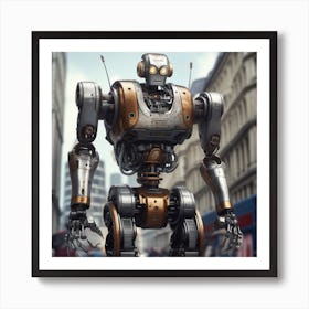 Robot On The Street 54 Art Print