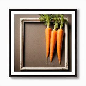 Carrots In A Frame 35 Art Print