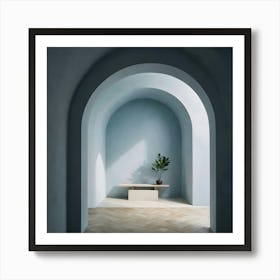 Room With A Bench Art Print