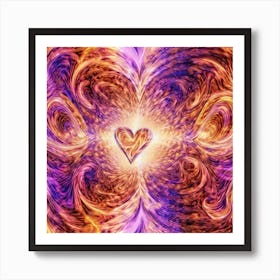 Heart Of Fire Art Print