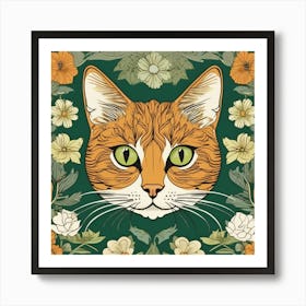 william morris Tabby Cat Poster